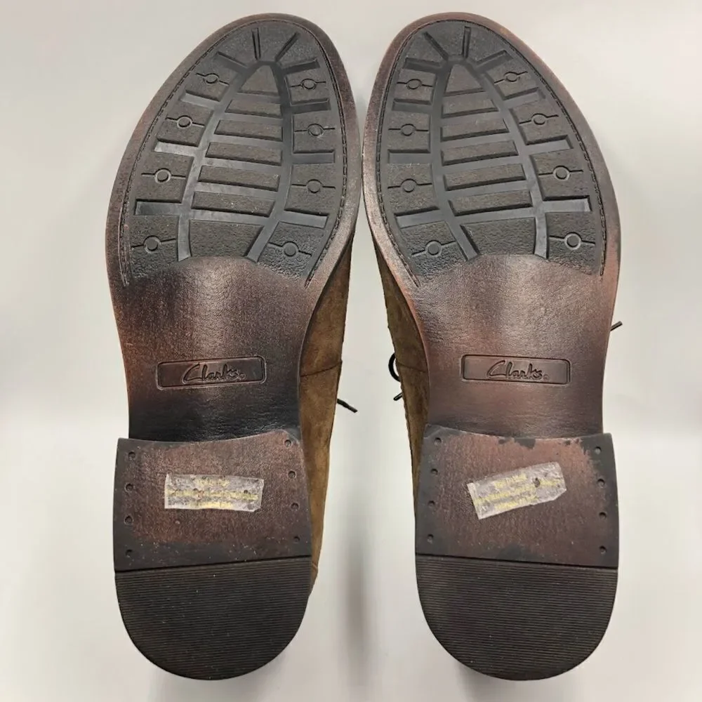 Clarks Men's Brown Leather Cap Toe Lace Up Oxford Shoes Size 12M